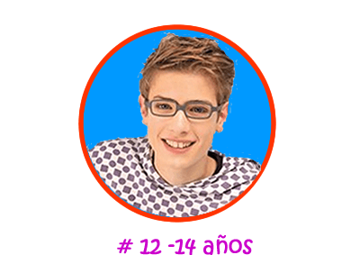 Lentes para niños y niñas de 12 a 14 años marca miraflex y Nanovista